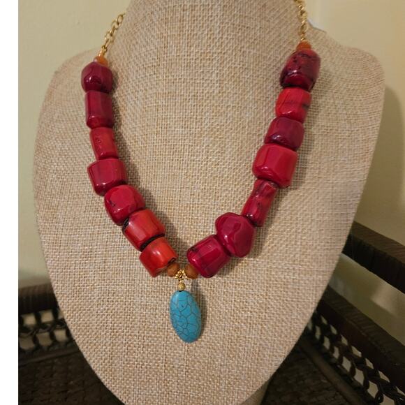 Minu MJ Statement Necklace ~ Must -have for Fashinistas! Boho Eclectic Oiriginal - Picture 1 of 14